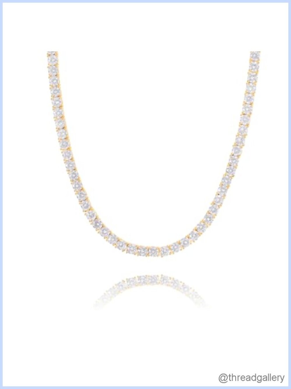Tennis Necklace 14k Gold Plated Copper 5A Cubic Zirconia Choker